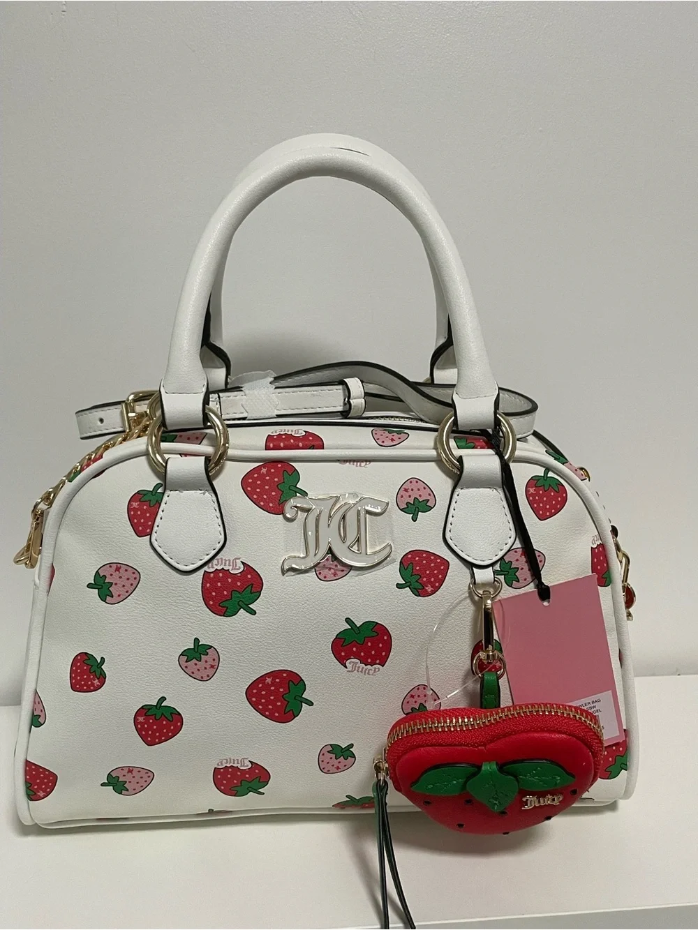 Juicy Couture Sweet N Juicy Bowler Bag - White Multi/Angel